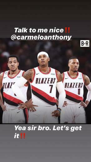 Dwyane Wade Celebrates Carmelo Anthony Signing With Portland Trail