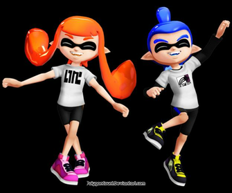 Inkling Boy And Girl Mmd Models By Polygoncount