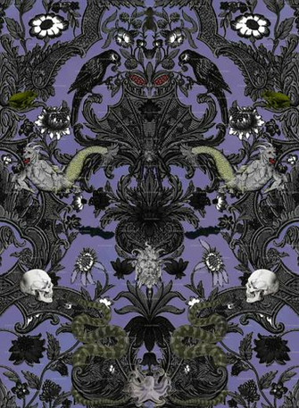 Haunted Mansion Wallpaper Stencil House Damask
