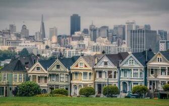 Victorian Houses In Alamo Square San Francisco California Usa Mac