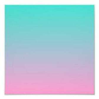 Turquoise Pink Ombre Photo Print