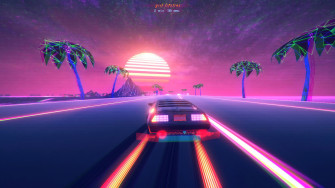 Outrun Sunset Retrowave Synthwave HD 4k Wallpaper