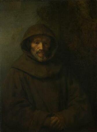 A Franciscan Friar Dutch Baroque Rembrandt Art Wallpaper