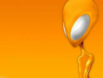 Wallpaper Orange Green For Desktop Alien