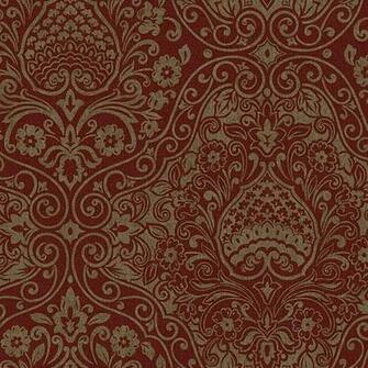 Rw20501 Rust Ethnic Damask Raymond Waites Wallpaper
