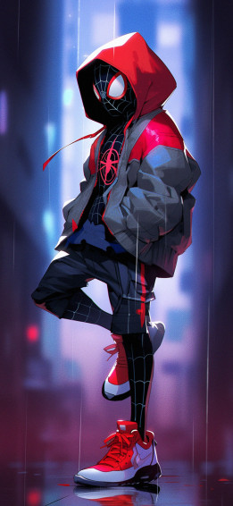 Spider Man Morales On Jacket Wallpaper