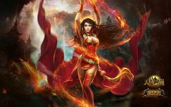 Girl Wallpaper Art Dragon Fire Castle Battle Magic Gdefon