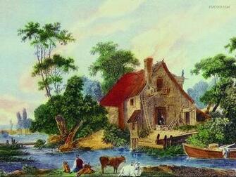 Paintings Western Art Painting Landscape Oil Wallpaper