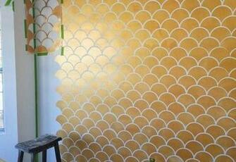 Gold Metallic Accent Wall