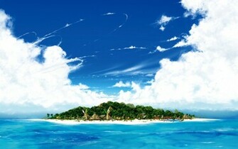 Distant Island Desktop Wallpaper
