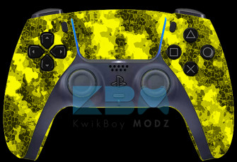 Custom Yellow Defected Ps5 Controller