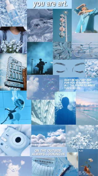 Light Blue Moodboard Aesthetic Pastel Mood