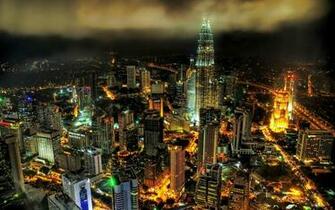 Dubai At Night Widescreen Wallpaper