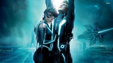 Sam Flynn And Quorra Tron Legacy Movie Wallpaper