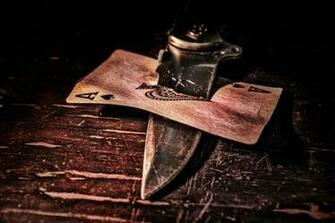 Ace Of Spades Knife Card HD Wallpaper
