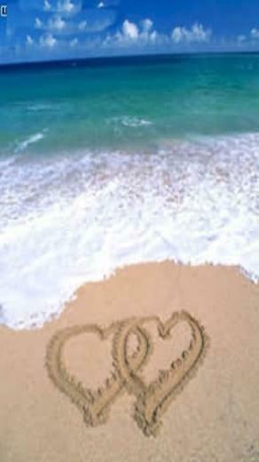 Beach Hearts Cell Phone Wallpaper Cellphone HD