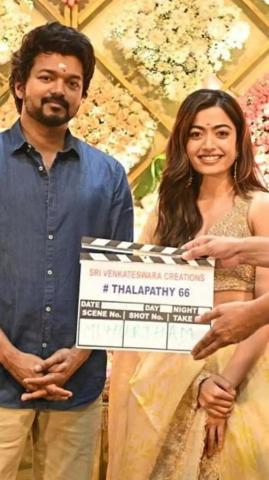 Muhurat Pictures Of Vijay And Rashmika Mandanna S Thalapathy