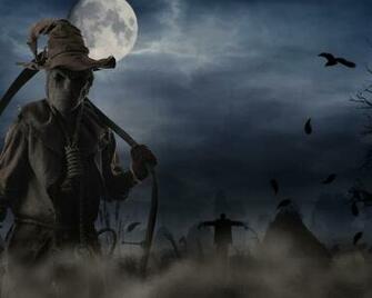 Fall Scarecrow Wallpaper Dark