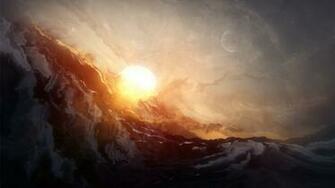 Wallpaper Bright Light Digital Illustration By Nathan Holsopple