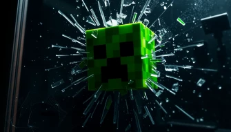 Creeper Breaking Through Windows Wallpaper