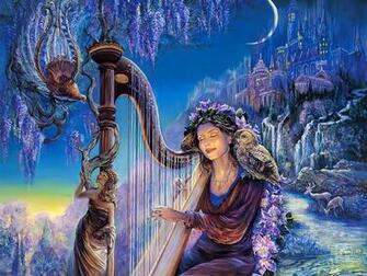 Minerva S Melody Celestial Goddess By Josephine Wall Wallpaper