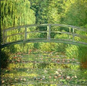 The Water Lily Pond Japanese Bridge Claude Monet Paintings Wallpaper