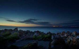 Wallpaper South Africa Ocean Night Beach Stones