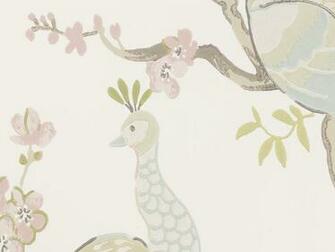 Indira Pastel Peacock Floral Wallpaper With Delivery