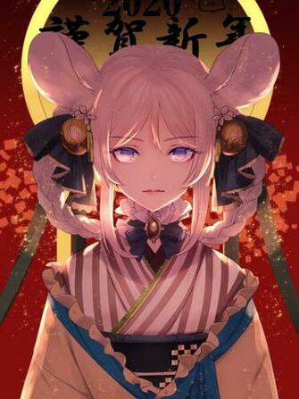 Anime Girl Traditional Outfit White Hair