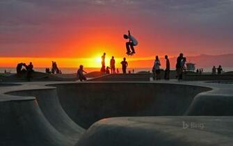Skateboarding At Venice Beach California Mgs Moment Getty