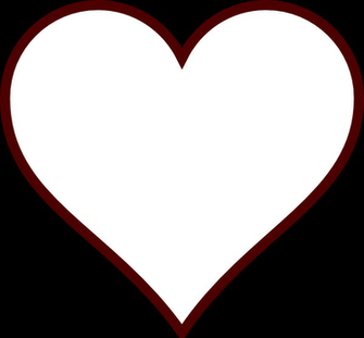 White Heart Black Background Hi Png
