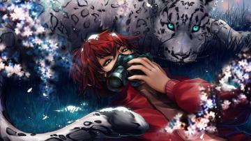 Anime Gas Mask White Tiger 4k Wallpaper