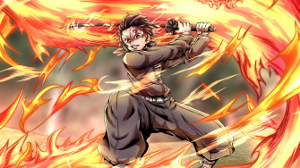 Tanjiro Flame Demon Slayer Wallpaper iPhone Phone 4k 8931e