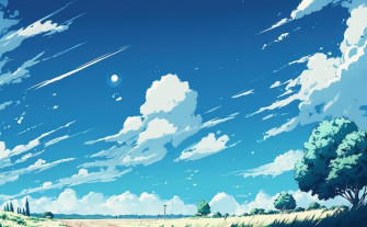 Anime Blue Sky Wallpaper