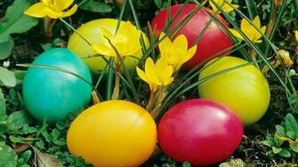 Easter Flowers Yellow Wallpaper Holidays