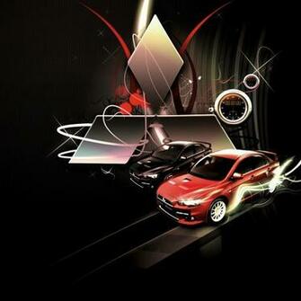 Mitsubishi Lancer Evolution Logo iPad Wallpaper iPhone