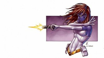 Mystique Handgun X Men Marvel White Wallpaper Background