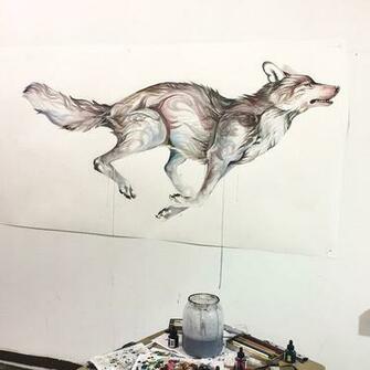Running Wolf By Lucky978