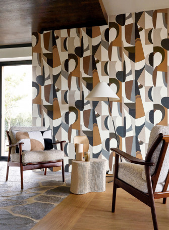 Assemblage Abstract Wallpaper Design