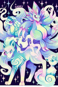 Alolan Ninetales Ice Fairy Type With The Snow Cloak