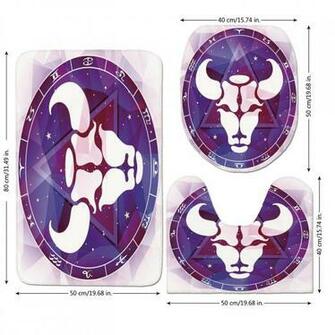 Amazon Piece Bathroom Mat Set Taurus Zodiac On Bull