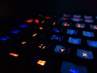 HD Wallpaper Keyboard Led Rgb HDr Oled Red Blue Black