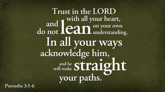 Proverbs Trust In The Lord With All Your Heart And Do Not Lean