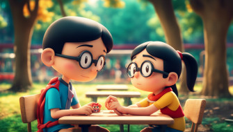 Nobita And Shizuka Wallpaper