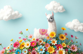 Kawaii Llama Wallpaper