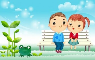 Love Cartoon Background Wallpaper High Definition Quality