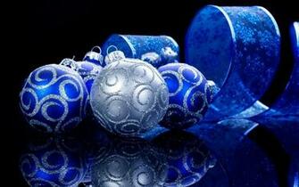 Special Decorations For Christmas Blue And Silver Ornaments