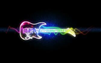 Black Neon Electric Guitar By Mrdoopey