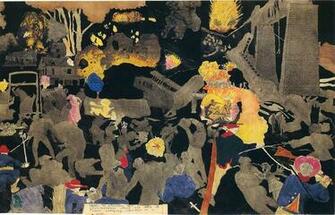 After M Wurther Run American Folk Art Wallpaper Image