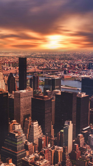 City Sunset iPhone Wallpaper